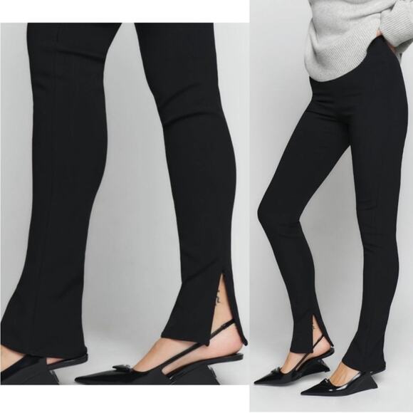 Reformation Graham High Rise Skinny Ankle Zip Ponte Knit Pants: Black size XS - Picture 9 of 9